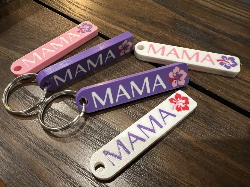 Móc khóa hoa hibiscus MAMA nhiều màu sắc Hawaiians - Image 1