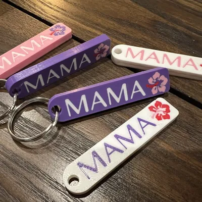 Móc khóa hoa hibiscus MAMA nhiều màu sắc Hawaiians