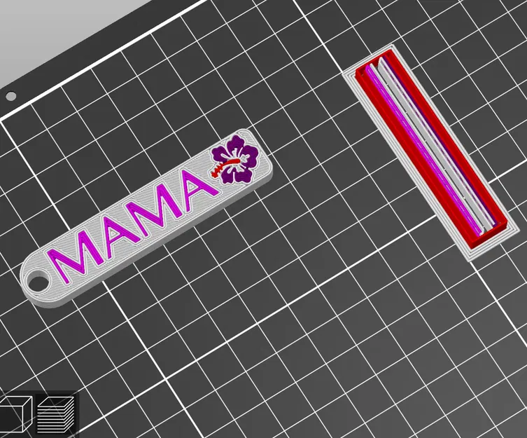 Móc khóa hoa hibiscus MAMA nhiều màu sắc Hawaiians - Image 2