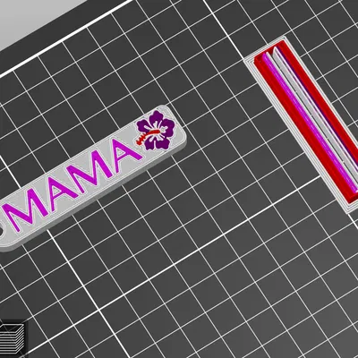 Móc khóa hoa hibiscus MAMA nhiều màu sắc Hawaiians