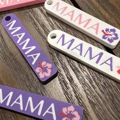 Móc khóa hoa hibiscus MAMA nhiều màu sắc Hawaiians