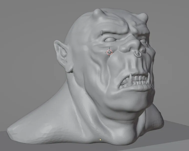 Bust của quái vật ogre trong nghệ thuật điêu khắc - Image 1
