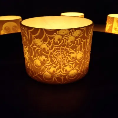 Đèn lồng Halloween cho nến tealight hoặc LED