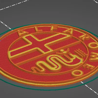 Biểu tượng Alfa Romeo cho mô hình 3D tùy chỉnh