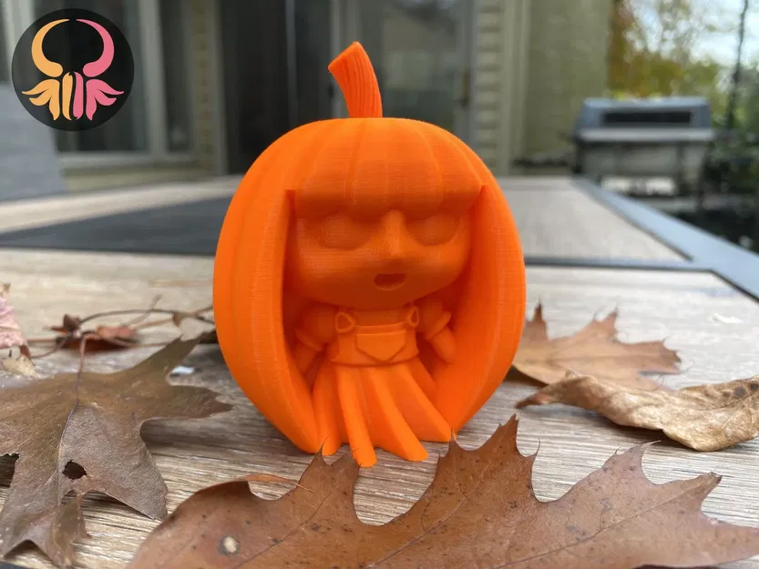 Nhân vật trẻ em bí ngô với kiểu tóc bí ngô dễ thương - Image 1