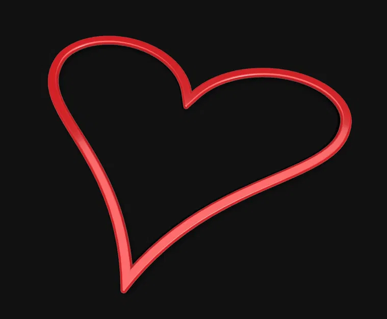 Trái tim tình yêu rộng với các cạnh bo tròn - Image 1