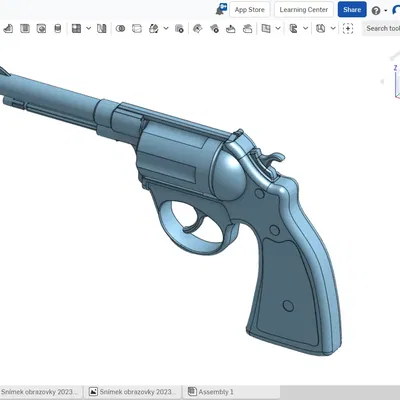 Súng lục Revolver in 3D với thiết kế hỗ trợ tối thiểu