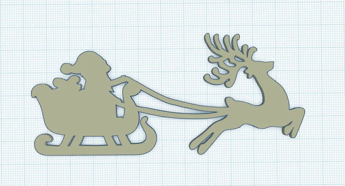 Xe trượt tuyết của Ông Già Noel dễ in 3D - Image 1