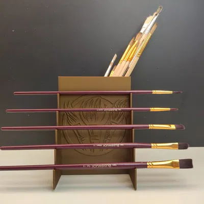 Hộp đựng cọ vẽ với logo và giá trưng bày cọ