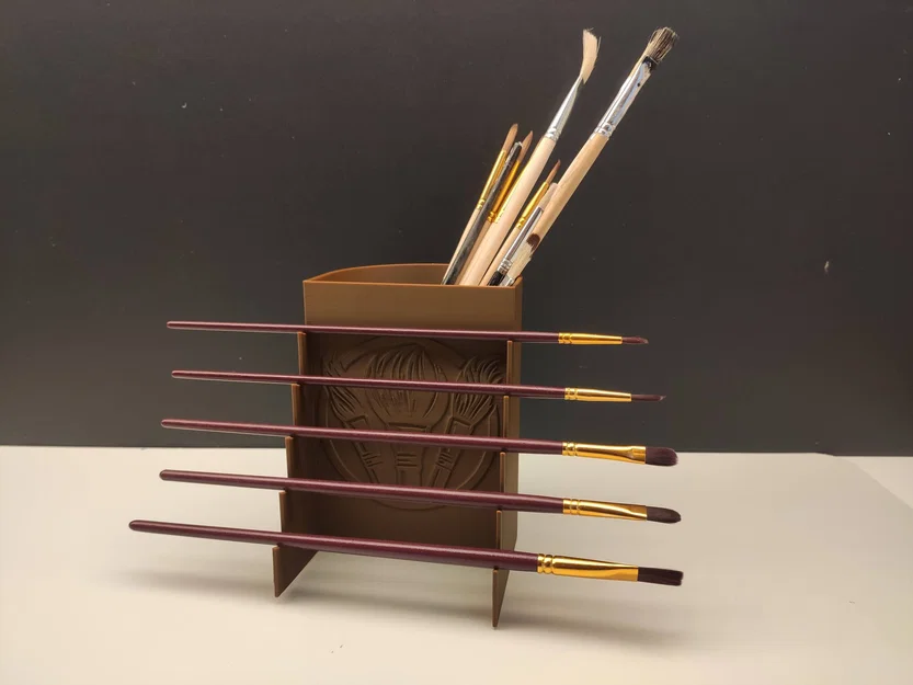 Hộp đựng cọ vẽ với logo và giá trưng bày cọ - Image 2