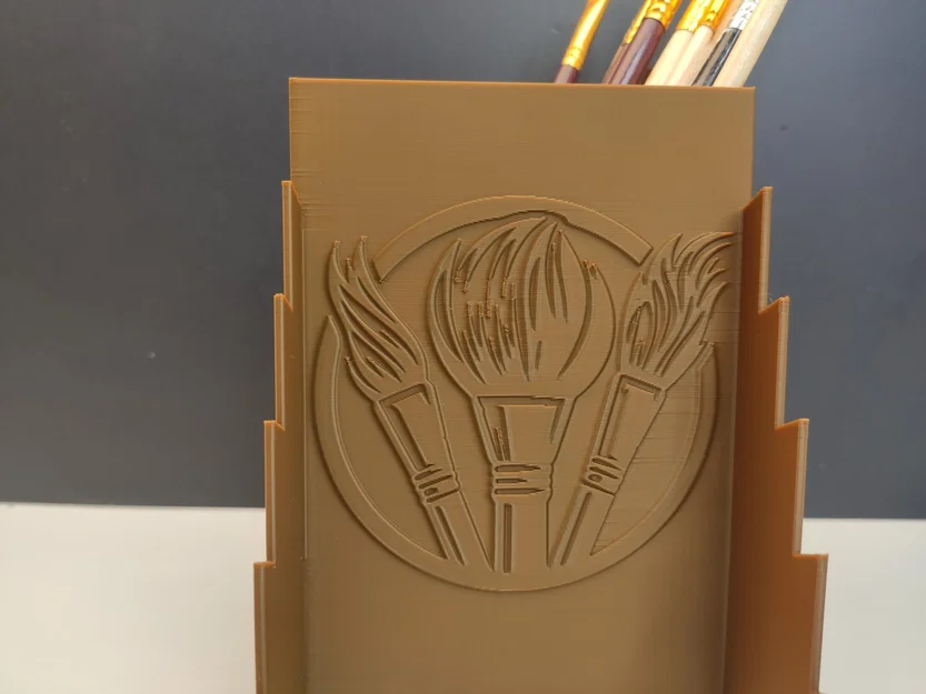 Hộp đựng cọ vẽ với logo và giá trưng bày cọ - Image 3