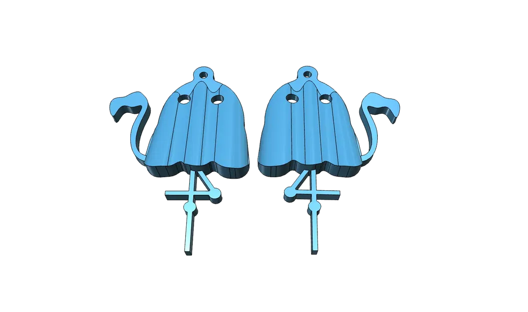 Bông tai ma quái hình hồng hạc cho Halloween - Image 1