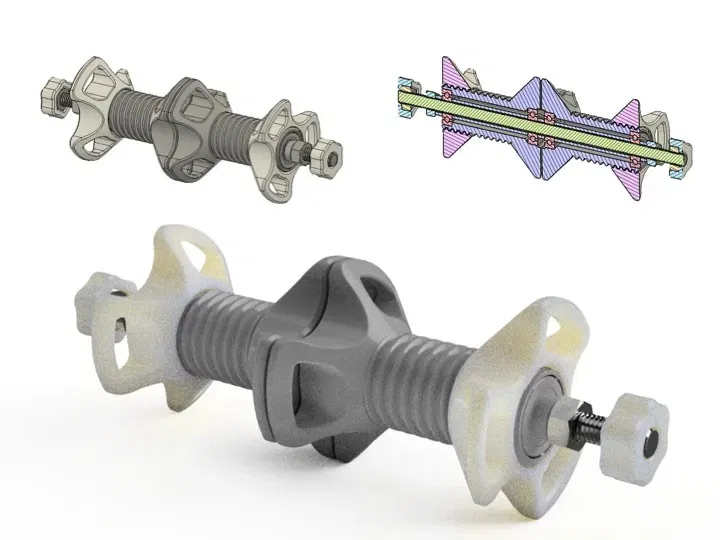 Giá đỡ cuộn filament đôi độc lập với ống trung tâm cho bạ... - Image 1