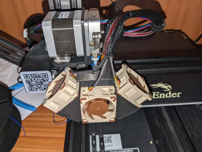 Nắp quạt cho Ender 3 V2 với 3 quạt 40mm - Image 2