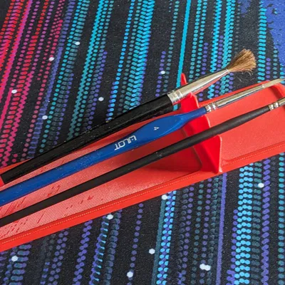 Giá đỡ cọ vẽ tiết kiệm filament thiết kế Fusion 360