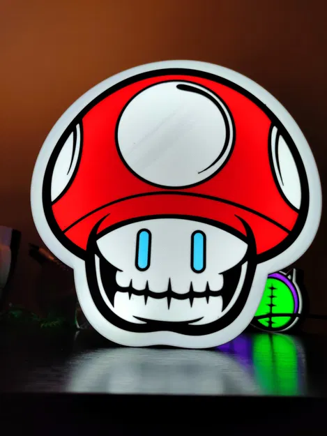 Hộp đèn LED nấm Super Mario và bạch walker - Image 1