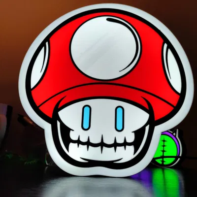 Hộp đèn LED nấm Super Mario và bạch walker