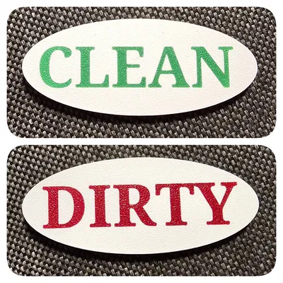 Biển báo máy rửa bát Bambulab ams sạch/bẩn