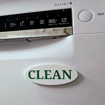 Biển báo máy rửa bát Bambulab ams sạch/bẩn