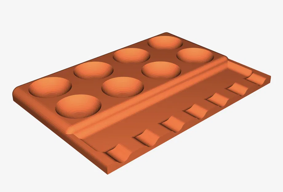 Bảng màu với giá đỡ cọ vẽ cho nghệ thuật vẽ tranh - Image 1