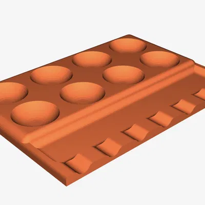 Bảng màu với giá đỡ cọ vẽ cho nghệ thuật vẽ tranh