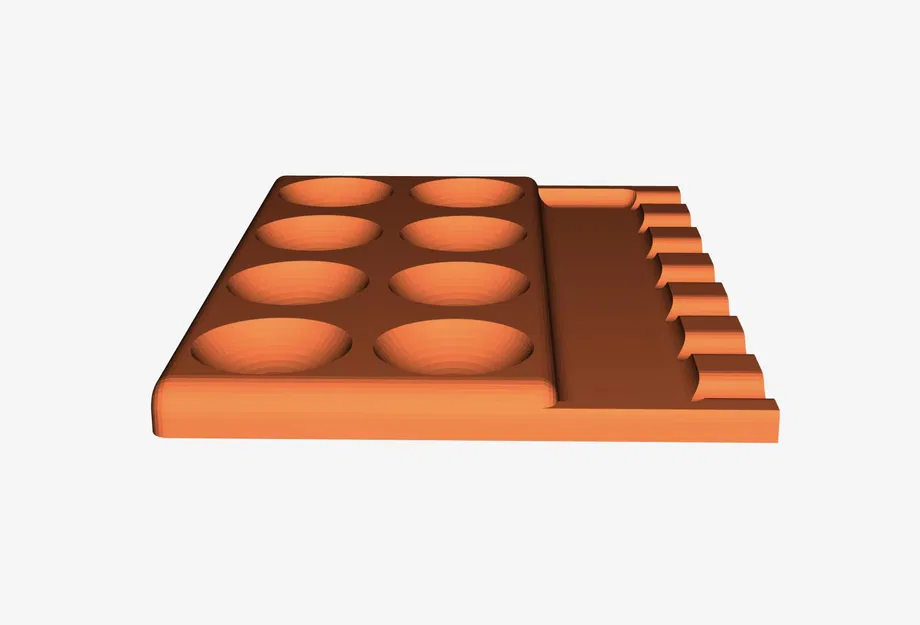 Bảng màu với giá đỡ cọ vẽ cho nghệ thuật vẽ tranh - Image 2