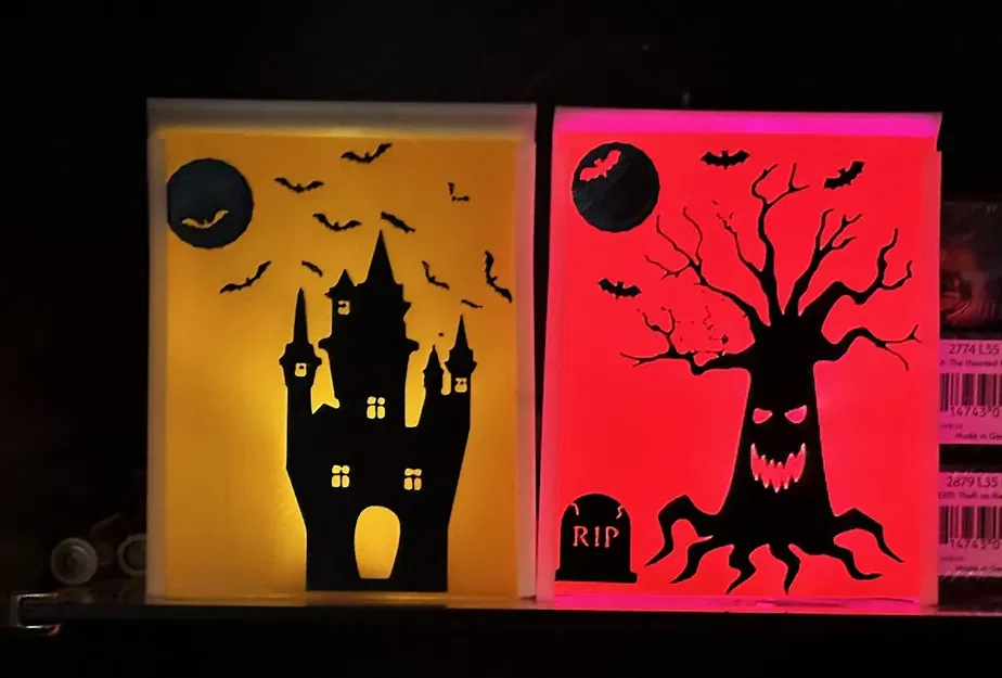 Trang trí Halloween với nến tea light và hình ảnh ma quái - Image 1