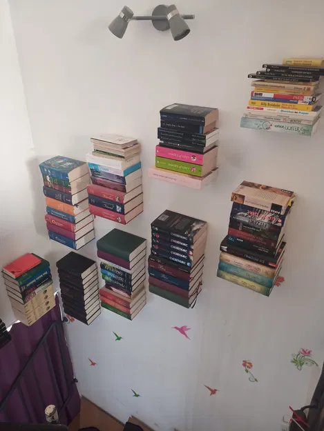 Giá sách treo tường ma thuật không cần hỗ trợ in - Image 6