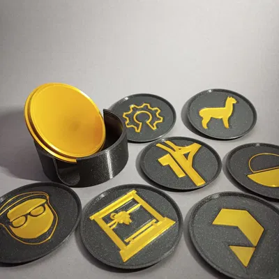 Bộ lót ly kỷ niệm 10 năm Prusa cho máy in 3D