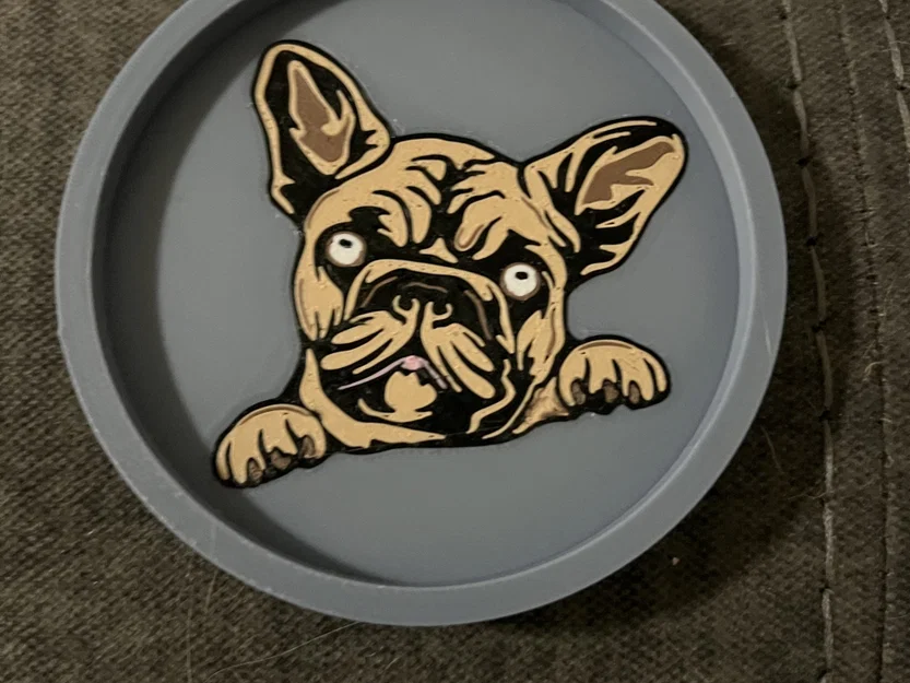 Đế lót ly hình chó Bulldog Pháp - Image 1