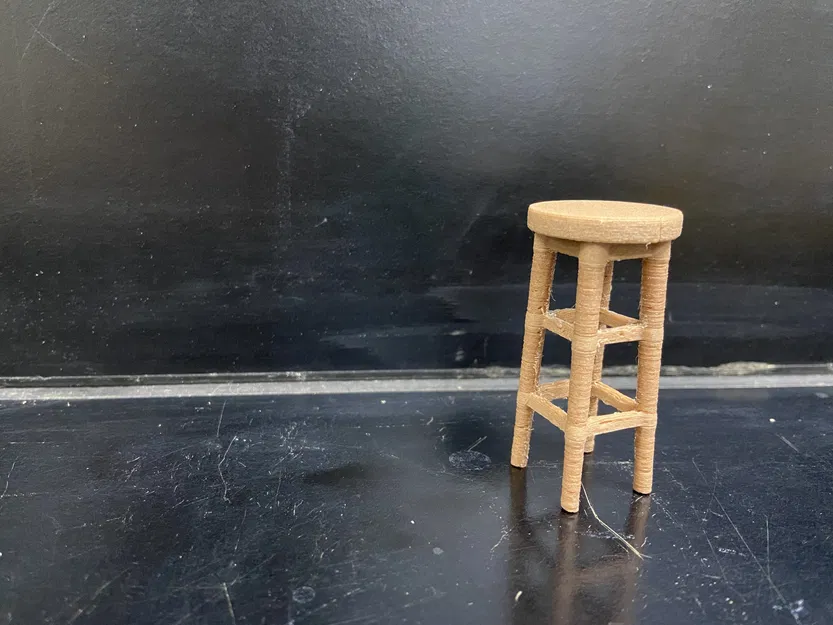 Ghế bar cho nhà búp bê tỷ lệ 1:12 - Image 1