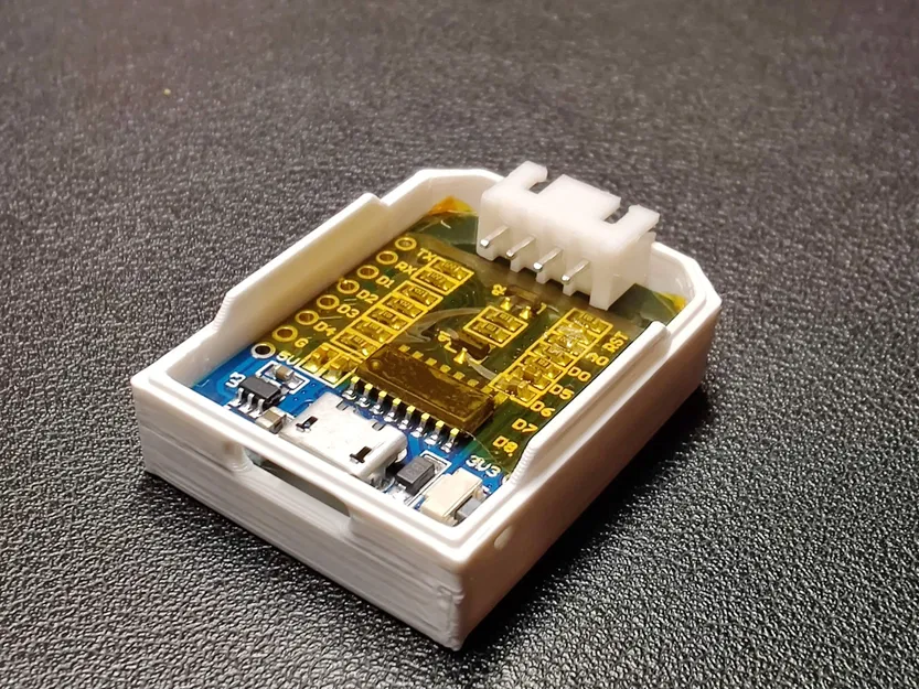 Vỏ nhỏ cho Wemos D1 Mini với kết nối 4 Pin JST - Image 2