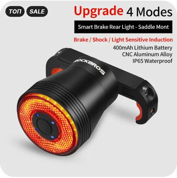 Đèn hậu xe đạp RockBros gắn vào ghi đông với đường kính 31... - Image 4