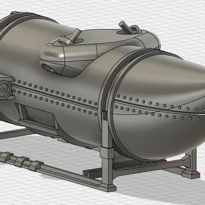 Mô hình tàu ngầm Oceangate Titan tỷ lệ 1:42