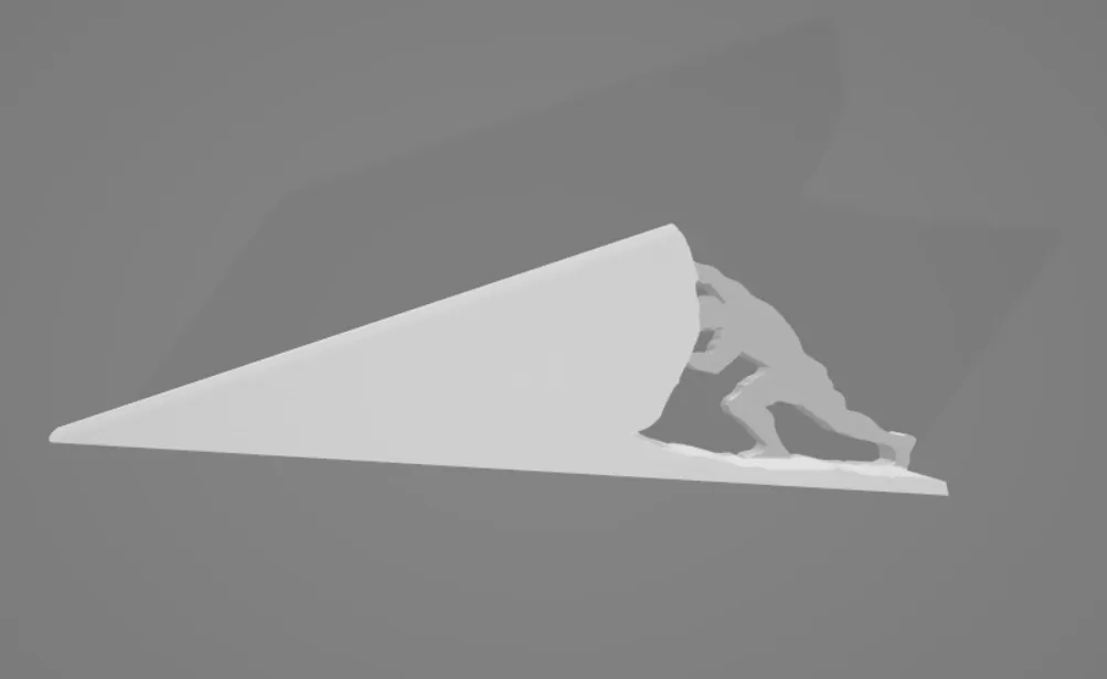 Giá đỡ cửa hình nhân vật Sisyphus đẩy đá - Image 1