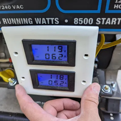 Bảng giá đỡ đồng hồ đo Volt/Amp cho máy phát điện di động