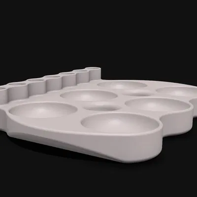 Giá đỡ bảng màu và cọ vẽ tiện lợi không cần hỗ trợ