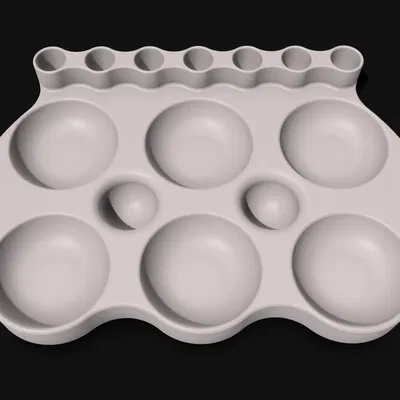 Giá đỡ bảng màu và cọ vẽ tiện lợi không cần hỗ trợ