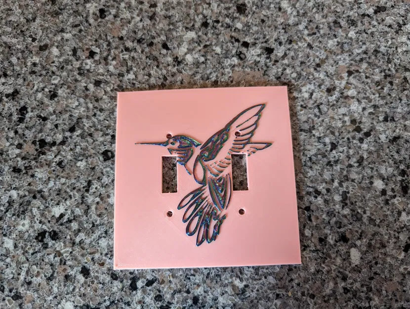 Bảng công tắc đôi hình chim ruồi trang trí tường - Image 2