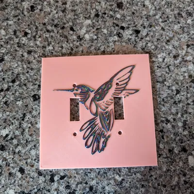 Bảng công tắc đôi hình chim ruồi trang trí tường