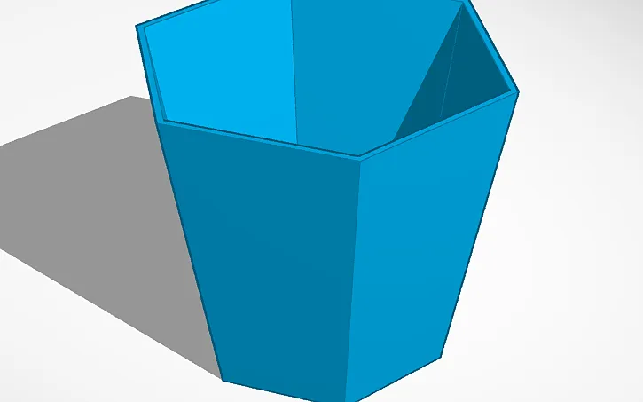 Bình hoa hình lục giác đơn giản - Image 1