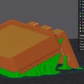 Giá đỡ chân đế gridfinity 2x1 có móc gắn tường - Thumbnail 1