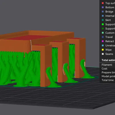 Giá đỡ chân đế gridfinity 2x1 có móc gắn tường
