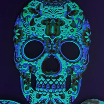 Nghiên cứu mô hình 3D Ngày của Người Chết với 8 màu sắc