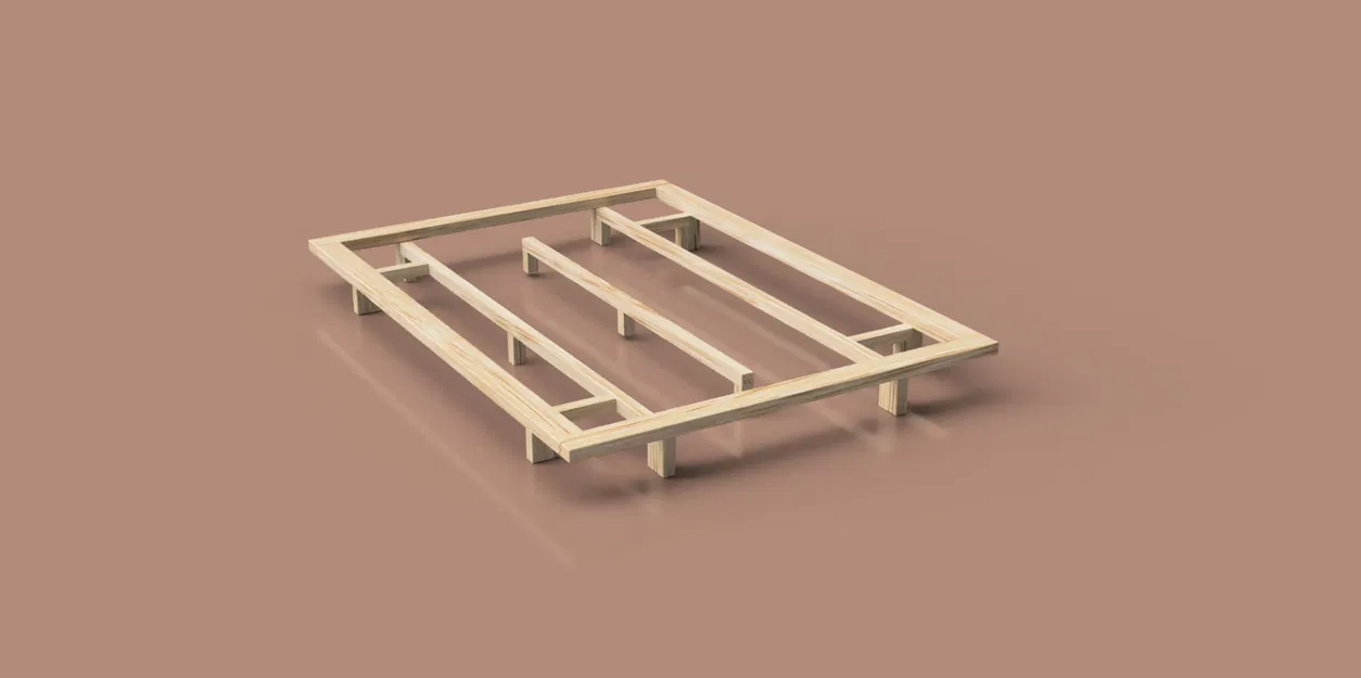 Giường Futon thiết kế đơn giản bằng gỗ - Image 2