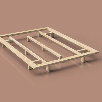 Giường Futon thiết kế đơn giản bằng gỗ