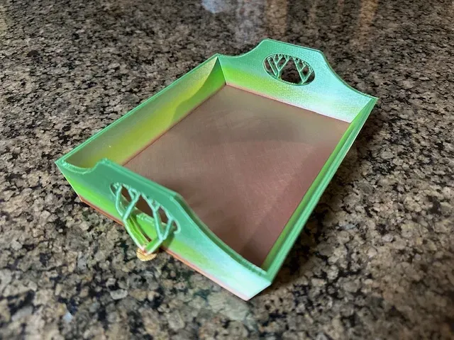 Khay gỗ đơn giản với tay cầm tiện lợi - Image 3