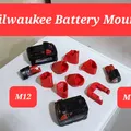 Giá đỡ pin Milwaukee M12 và M18 treo tường - Thumbnail 1