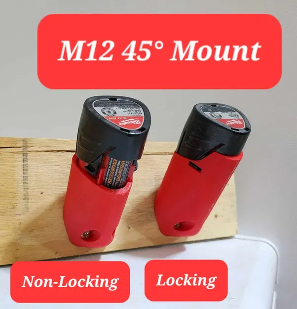 Giá đỡ pin Milwaukee M12 và M18 treo tường - Image 4