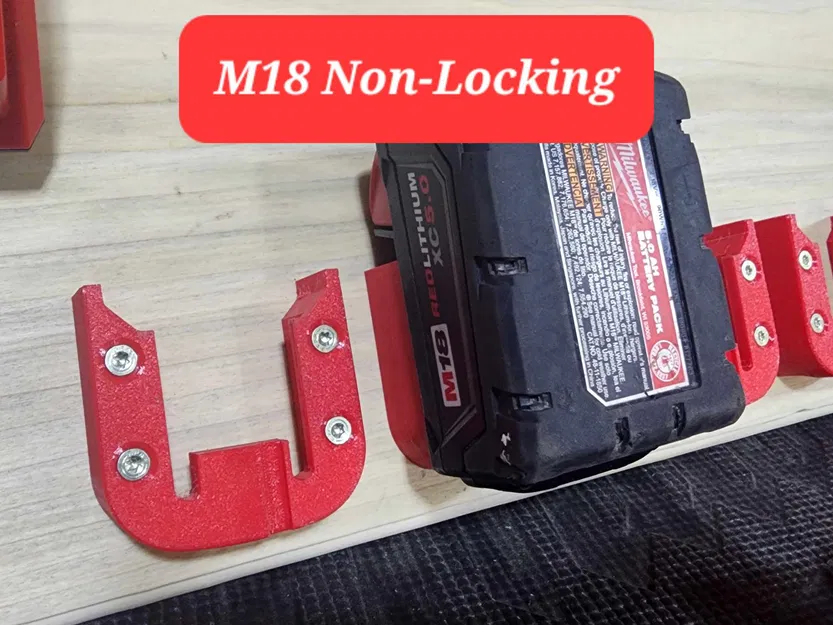 Giá đỡ pin Milwaukee M12 và M18 treo tường - Image 6